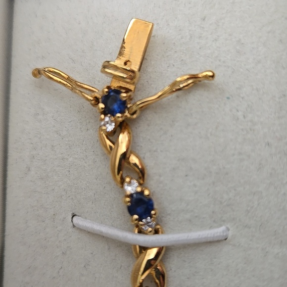 Kay Jewelers Sapphire And Diamond Accent Bracelet